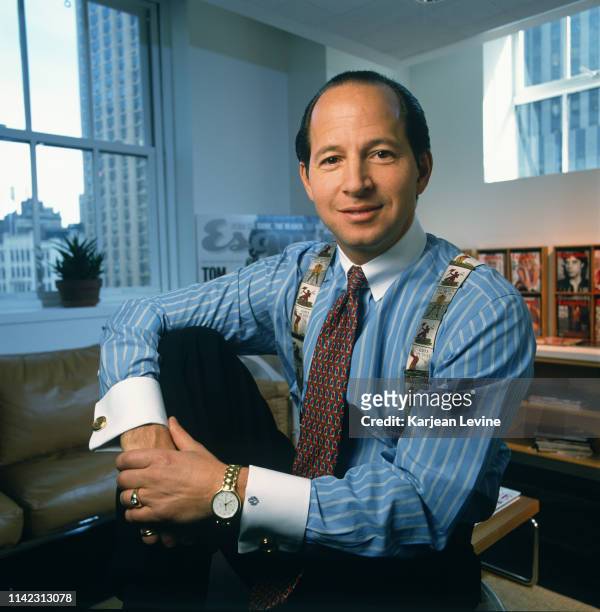 Former Vanity Fair publisher Ron Galotti poses for a portrait in his new office at Esquire Magazine on March 1, 1994 in New York City, New York.
