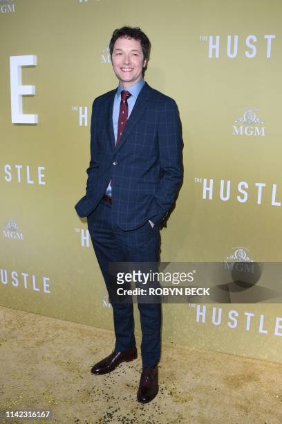 English director and actor Chris Addison attends the premiere of "The Hustle" at the Arclight Cinerama Dome in Hollywood, California on May 8, 2019.