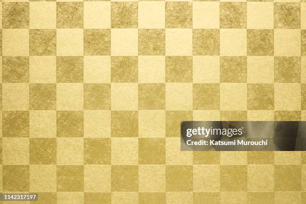 plaid gold paper texture background - タータンチェック ストックフォトと画像