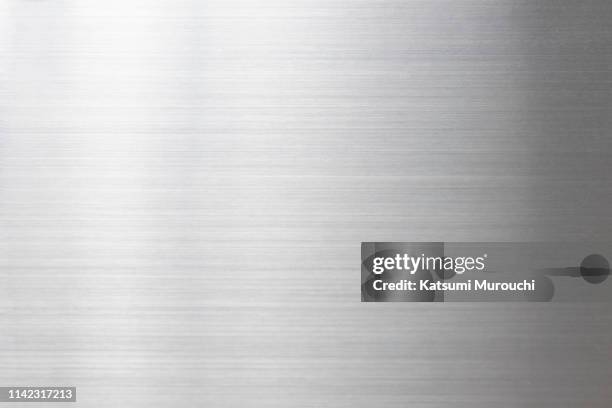 metalic hairline texture background - steel surface foto e immagini stock