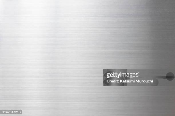 metalic hairline texture background - shiny chrome stock pictures, royalty-free photos & images