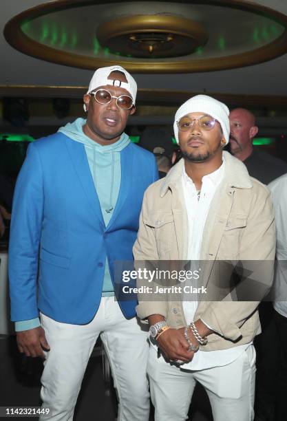Master P and Romeo Miller are seen as Fashion Nova Presents: Party With Cardi at Hollywood Palladium on May 8, 2019 in Los Angeles, California.