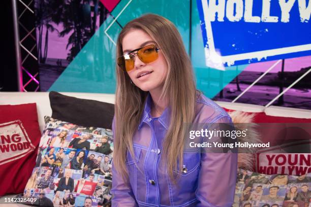 Sofía Reyes visits the Young Hollywood Studio on April 12, 2019 in Los Angeles, California.