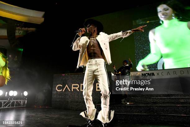 Lil Nas X performs onstage as Fashion Nova Presents: Party With Cardi at Hollywood Palladium on May 8, 2019 in Los Angeles, California.