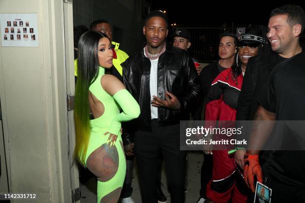 Cardi B and YG are seen as Fashion Nova Presents: Party With Cardi at Hollywood Palladium on May 9, 2019 in Los Angeles, California.