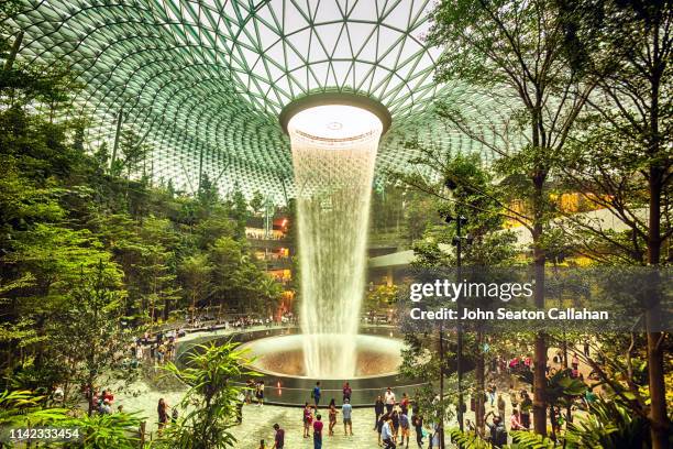 singapore, jewel changi airport - changi stock pictures, royalty-free photos & images