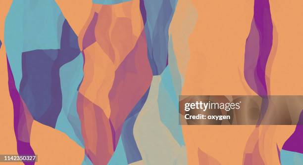 abstract geometric distorted colorful background - impressionism stock illustrations stock pictures, royalty-free photos & images