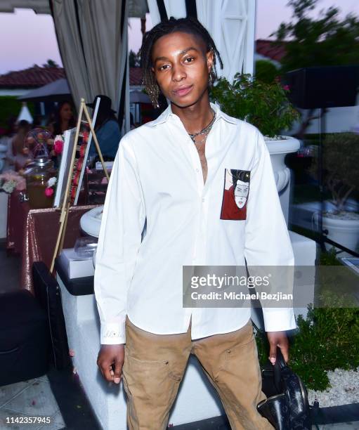 Shammari Maurice poses for portrait at beGlammed Sunset Soiree Presented by Fullscreen on April 12, 2019 in Palm Springs, California.