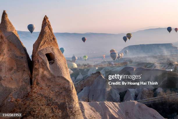 to cappadocia see the balloon - cappadocia stock pictures, royalty-free photos & images