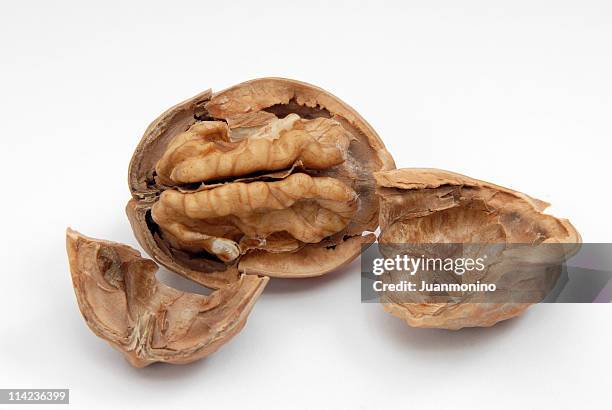 cracked walnut - walnut stock pictures, royalty-free photos & images