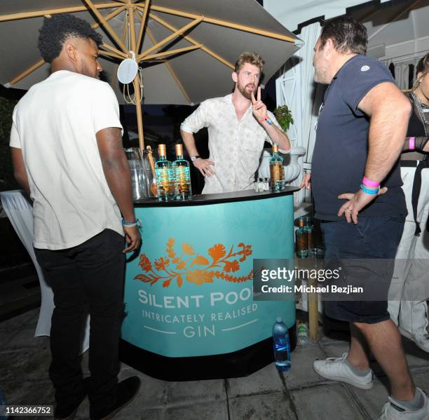 Guests enjoy gin cocktails at beGlammed Sunset Soiree Presented by Fullscreen on April 12, 2019 in Palm Springs, California.