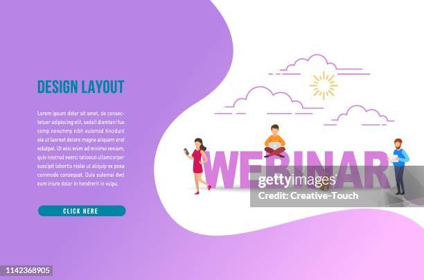 seperation layout - webinar banner stock illustrations
