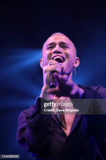 Stan Walker performs during the You Are Us/Aroha Nui Concert at Spark Arena on April 13, 2019 in Auckland, New Zealand. The fundraising show was...