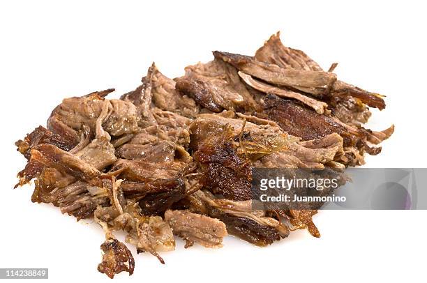 shredded beef - cuba food stock pictures, royalty-free photos & images