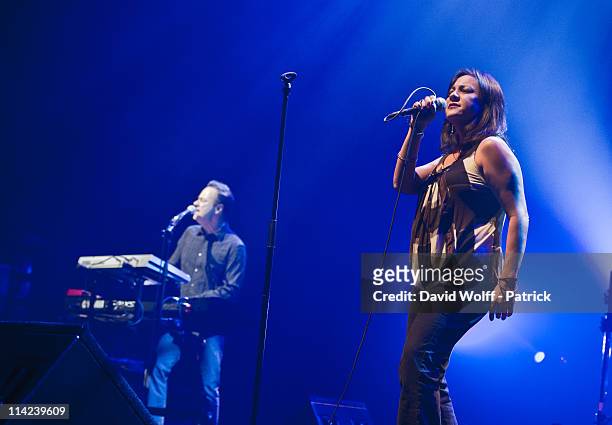 Anna LaCazio performs at L'Olympia on May 16, 2011 in Paris, France.