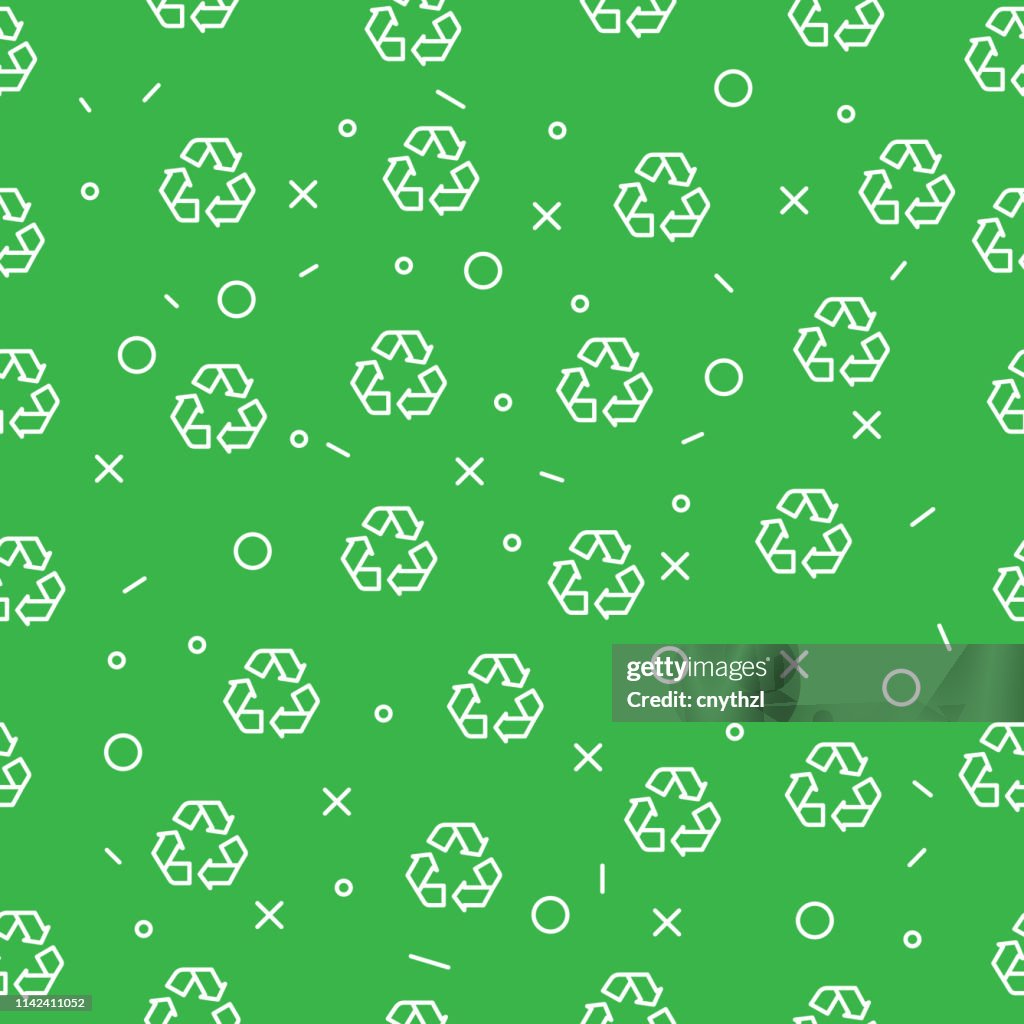 Recycle and Ecology Seamless Pattern