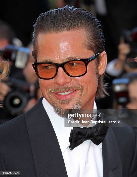 Brad Pitt attends "The Tree Of Life" Premiere during the 64th Annual Cannes Film Festival at Palais des Festivals on May 16, 2011 in Cannes, France.