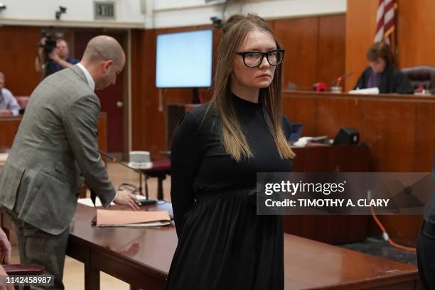 Fake German heiress Anna Sorokin is led away after being sentenced in Manhattan Supreme Court May 9, 2019 following her conviction last month on...