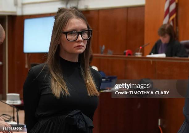 Fake German heiress Anna Sorokin is led away after being sentenced in Manhattan Supreme Court May 9, 2019 following her conviction last month on...