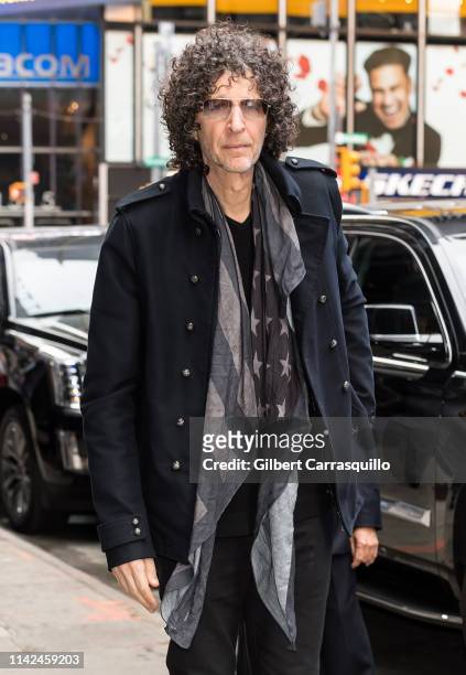 Radio and television personality Howard Stern is seen arriving to the ABC studio for GMA on May 09, 2019 in New York City.