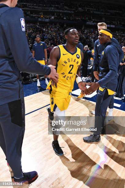 Darren Collison of the Indiana Pacers enters the court before the game against the Denver Nuggets on March 16, 2019 at the Pepsi Center in Denver,...