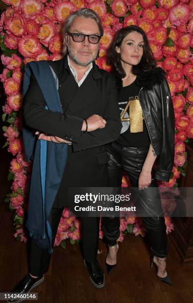 David Downton and Caroline Francischini attend a private dinner hosted by Michael Kors to celebrate the new Collection Bond St Flagship Townhouse...