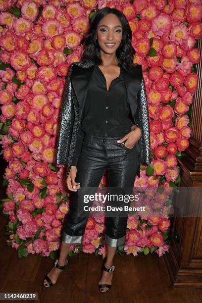 Jourdan Dunn attends a private dinner hosted by Michael Kors to celebrate the new Collection Bond St Flagship Townhouse opening on May 9, 2019 in...