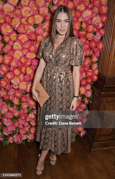 Amber Le Bon attends a private dinner hosted by Michael Kors to celebrate the new Collection Bond St Flagship Townhouse opening on May 9, 2019 in...