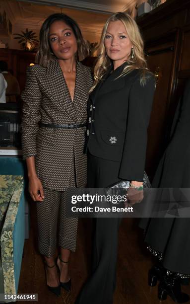 Naomie Harris and Kate Moss attend a private dinner hosted by Michael Kors to celebrate the new Collection Bond St Flagship Townhouse opening on May...