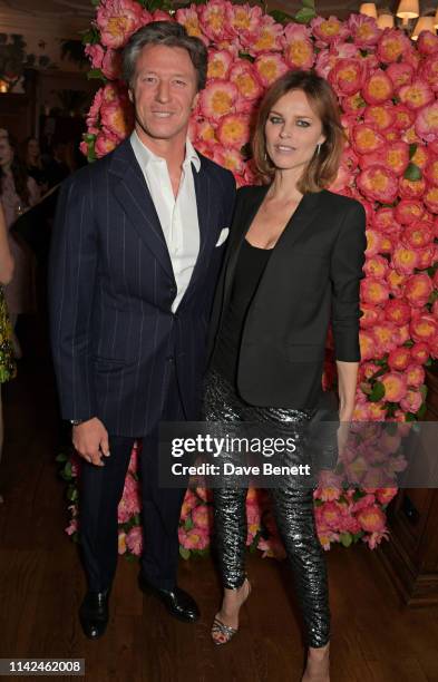 Gregorio Marsiaj and Eva Herzigova attend a private dinner hosted by Michael Kors to celebrate the new Collection Bond St Flagship Townhouse opening...