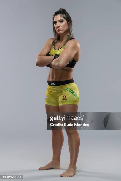 Bethe Correia of Brazil poses for a portrait during a UFC photo session on May 08, 2019 in Rio de Janeiro, Brazil.