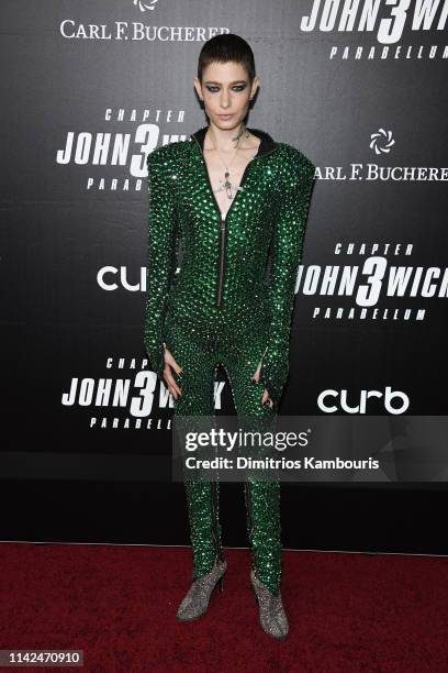 Asia Kate Dillon attends the "John Wick: Chapter 3" world premiere at One Hanson Place on May 9, 2019 in New York City.