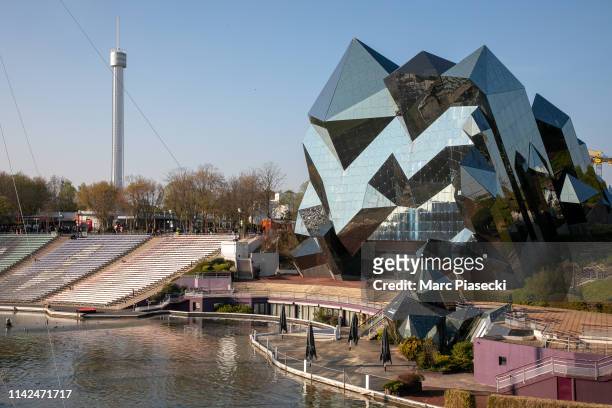 General view at the French Theme Park Futuroscope opening season on April 13, 2019 in Poitiers, France.