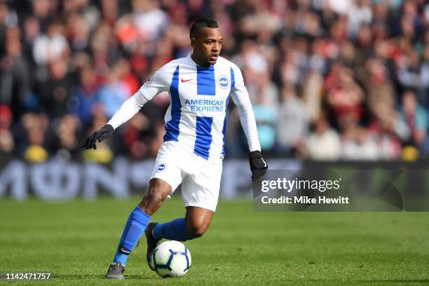 Jose Izquierdo of Brighton & Hove Albion in action during the Premier League match between Brighton & Hove Albion and AFC Bournemouth at American...