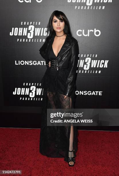 British professional gamer Alia Shelesh aka SSSniperWolf arrives for the world premiere of "John Wick: Chapter 3 - Parabellum" at One Hanson in New...