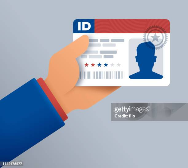 illustrations, cliparts, dessins animés et icônes de carte d’identité permis de conduire - carte d'identité