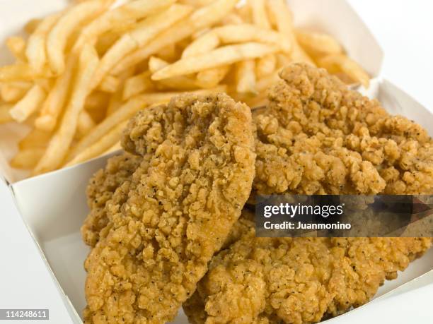 fried chicken strips - chicken strip stock pictures, royalty-free photos & images