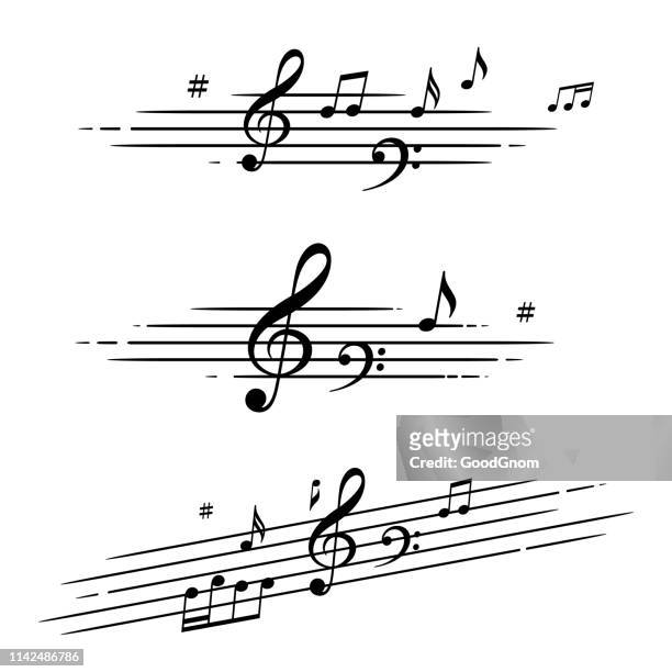 musical notes - sheet music stock illustrations