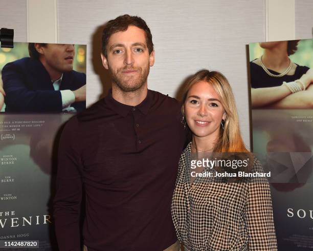 Thomas Middleditch and Mollie Gates attend the Los Angeles Special Screening of A24's "The Souvenir" on May 9, 2019 in West Hollywood, California.