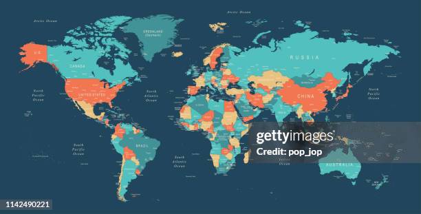 world map - europe stock illustrations