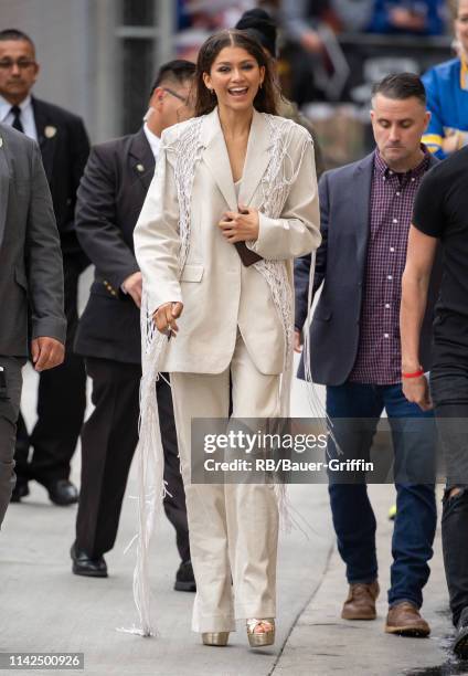 Zendaya is seen at 'Jimmy Kimmel Live' on May 09, 2019 in Los Angeles, California.
