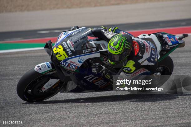 Cal Crutchlow of Great Britain and LCR Honda rounds the bend during the MotoGp Red Bull U.S. Grand Prix of The Americas - Qualifying at Circuit of...