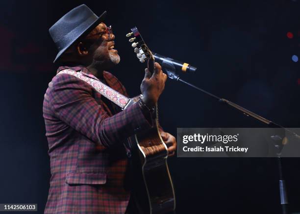 Musician Jonathan Butler performs at the 2019 Canadian Music and Broadcast Industry Awards during Canadian Music Week 2019 at Rebel Entertainment...