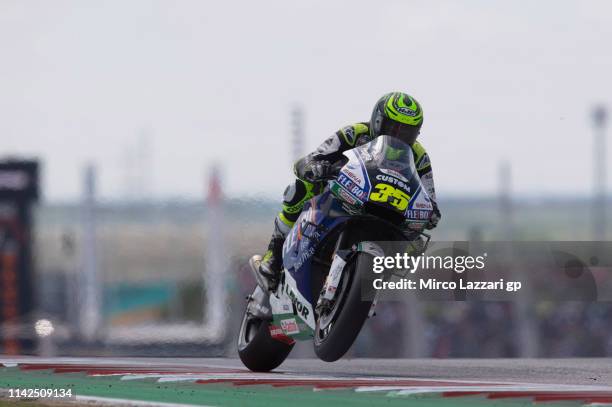 Cal Crutchlow of Great Britain and LCR Honda heads down a straight during the MotoGp Red Bull U.S. Grand Prix of The Americas - Qualifying at Circuit...