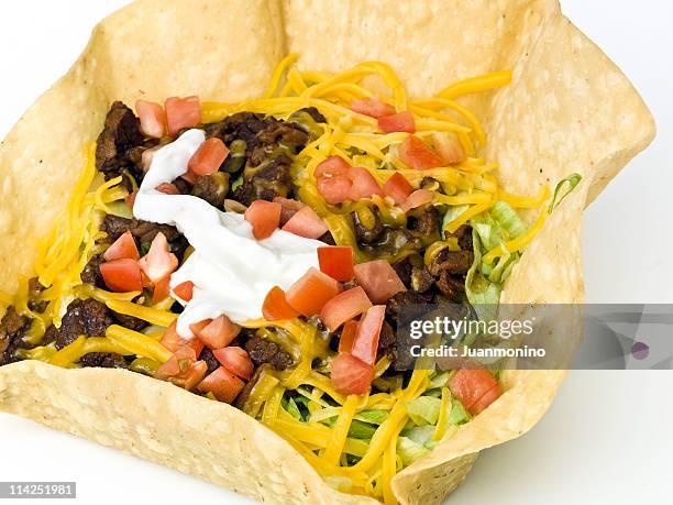 mexican steak salad - sour cream stock pictures, royalty-free photos & images