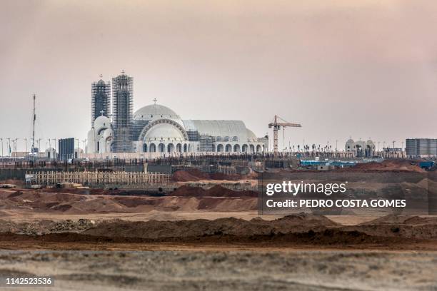 View of the Christ Cathedral Nativity in the new administrative capital on March 7 some 50 km east of the capital Cairo.