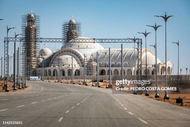 View of the Christ Cathedral Nativity in the new administrative capital on March 7 some 50 km east of the capital Cairo.