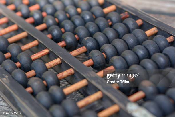 old style wooden abacus - accounting abacus stock pictures, royalty-free photos & images