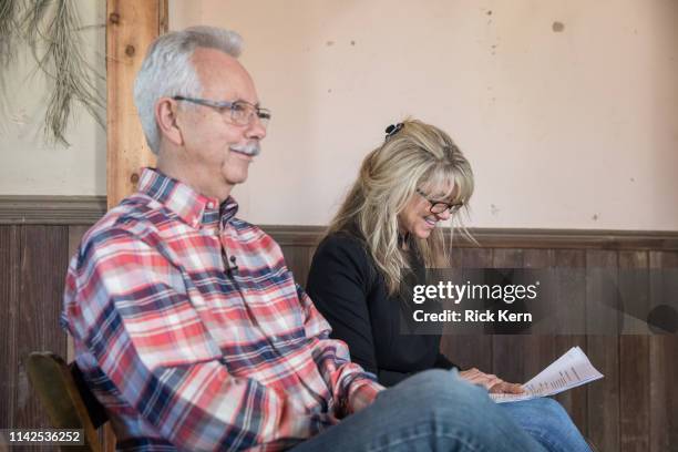 Buddy Cannon and Paula Nelson discuss Willie's Nelson's new album 'Ride Me Back Home' during a taping for SiriusXM's Willie's Roadhouse at on April...