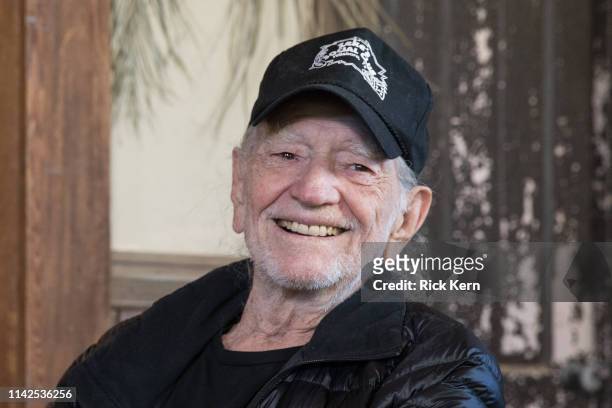 Willie Nelson discusses his new album 'Ride Me Back Home' during a taping for SiriusXM’s Willie’s Roadhouse Channel at Luck Ranch on April 13, 2019...